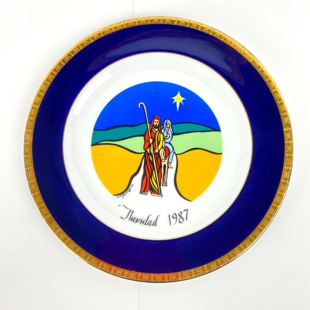 Marilyn Arias Plate Christmas Collection Navidad PR 1987 #935 Motta, 1st Edition